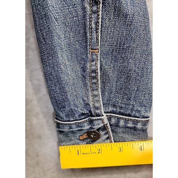 GAP Y2K Denim Jean Jacket‎ Women's Size Medium 100% Cotton With Faded Wash 2002 - Picture 14 of 16